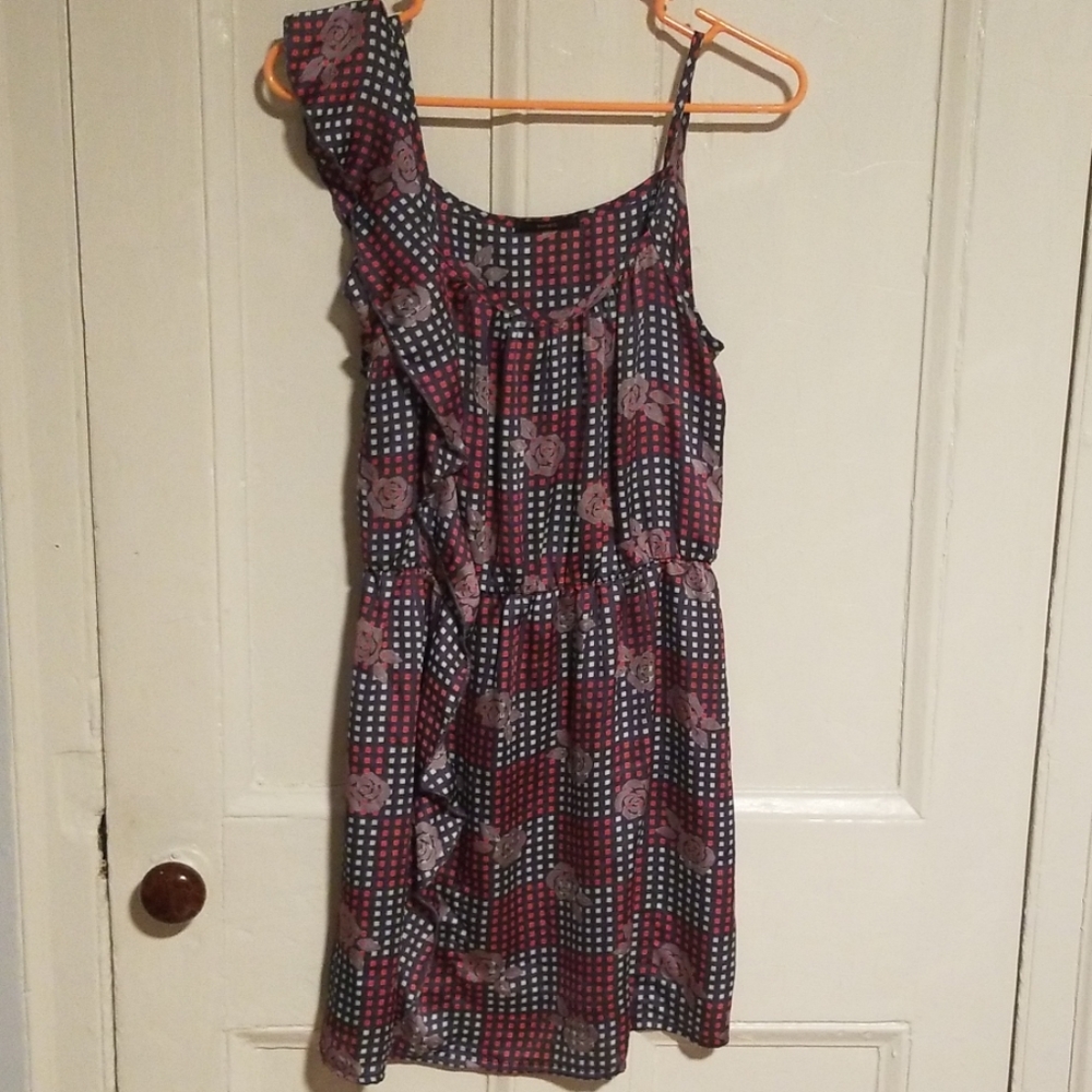 Soprano Roses/Squares Pattern Dress